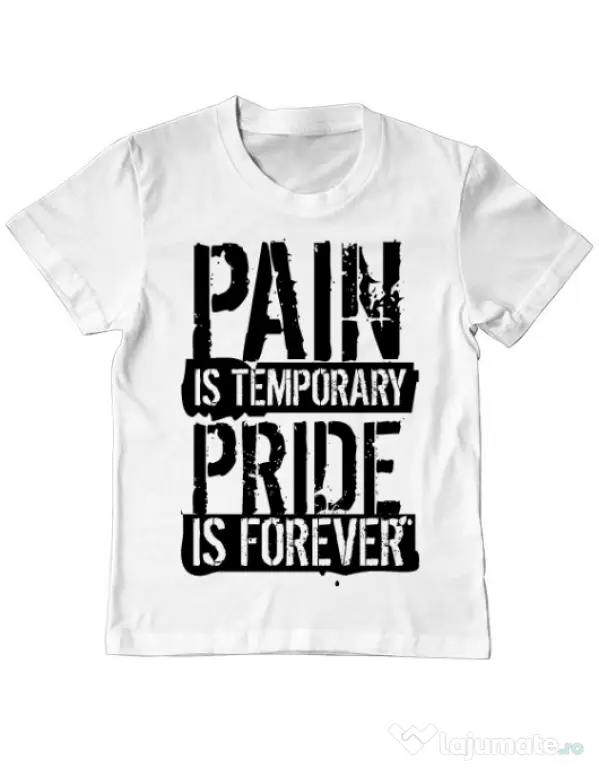 Tricou ADLER copil Pain and pride Alb