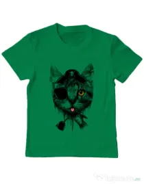 Tricou ADLER copil Piratecat Verde mediu