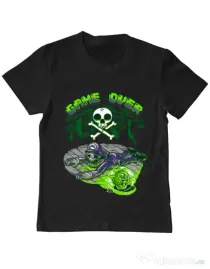 Tricou ADLER copil Poisonous mushroom Negru