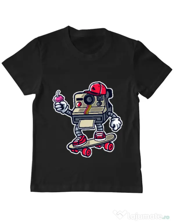 Tricou ADLER copil Polaroid Negru