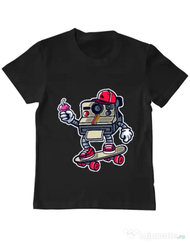 Tricou ADLER copil Polaroid Negru