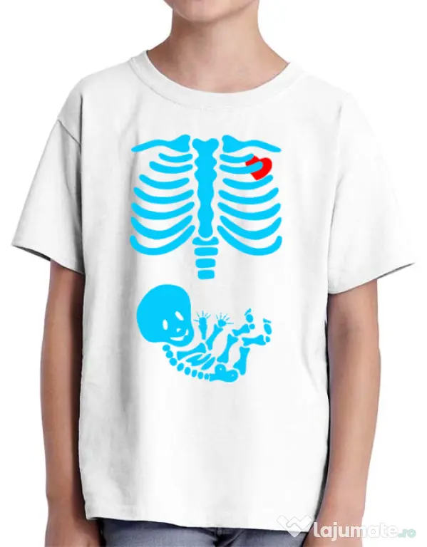 Tricou ADLER copil Radiografie Alb
