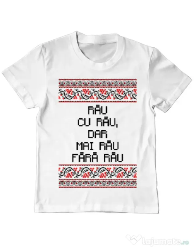 Tricou ADLER copil Rau cu rau Alb
