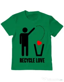 Tricou ADLER copil Recycle love Verde mediu