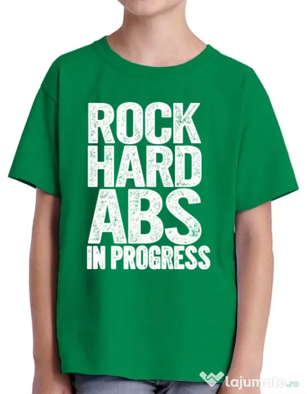 Tricou ADLER copil Rock hard abs Verde mediu