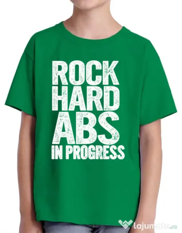 Tricou ADLER copil Rock hard abs Verde mediu