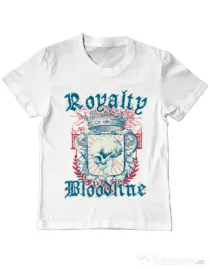 Tricou ADLER copil Royalty bloodline Alb