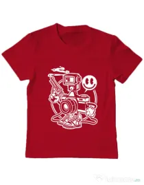 Tricou ADLER copil Shooter Rosu