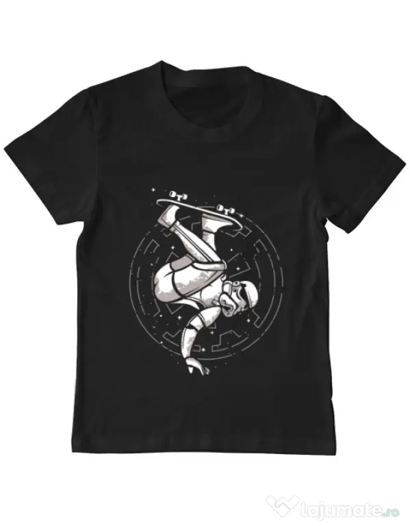 Tricou ADLER copil Skatetrooper Negru