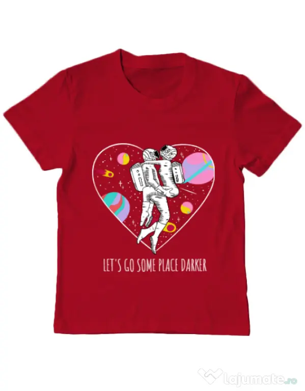 Tricou ADLER copil Space love Rosu