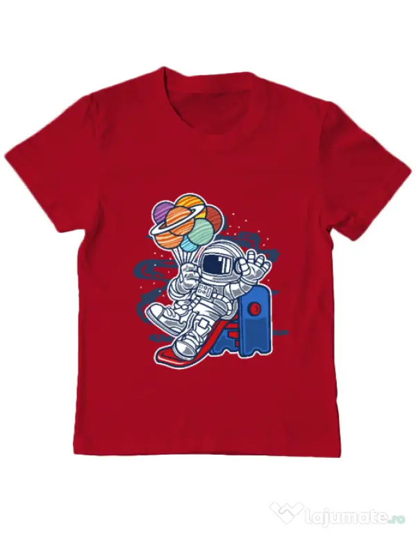 Tricou ADLER copil Space Slider Rosu