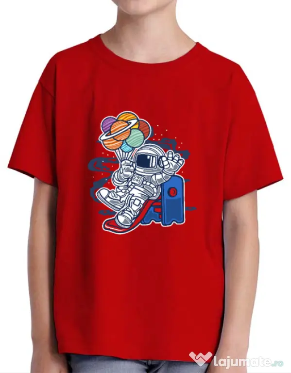 Tricou ADLER copil Space Slider Rosu