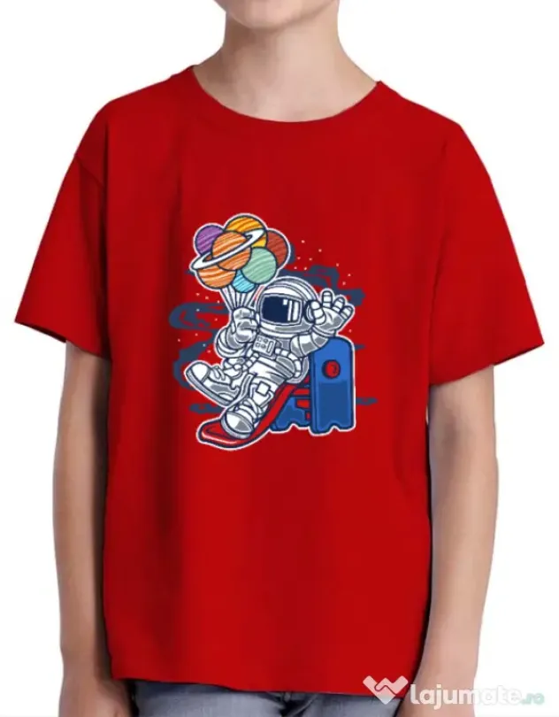 Tricou ADLER copil Space Slider Rosu