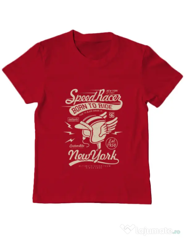 Tricou ADLER copil Speed Racer Rosu