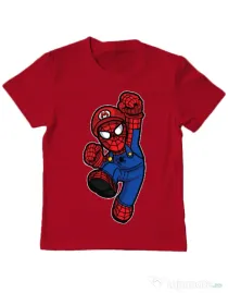 Tricou ADLER copil Spider Plumber Rosu