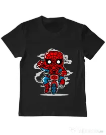 Tricou ADLER copil Spidey Minibike Negru