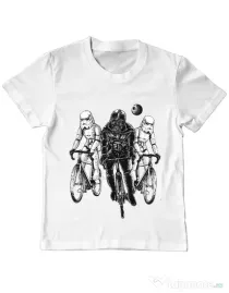 Tricou ADLER copil Star bikers Alb