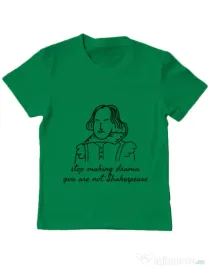 Tricou ADLER copil Stop making drama Verde mediu