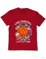 Tricou ADLER copil Street Basketball Rosu