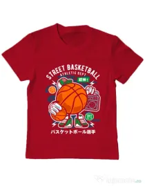 Tricou ADLER copil Street Basketball Rosu