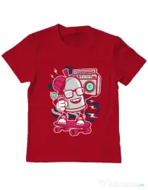Tricou ADLER copil Street Bomber Rosu