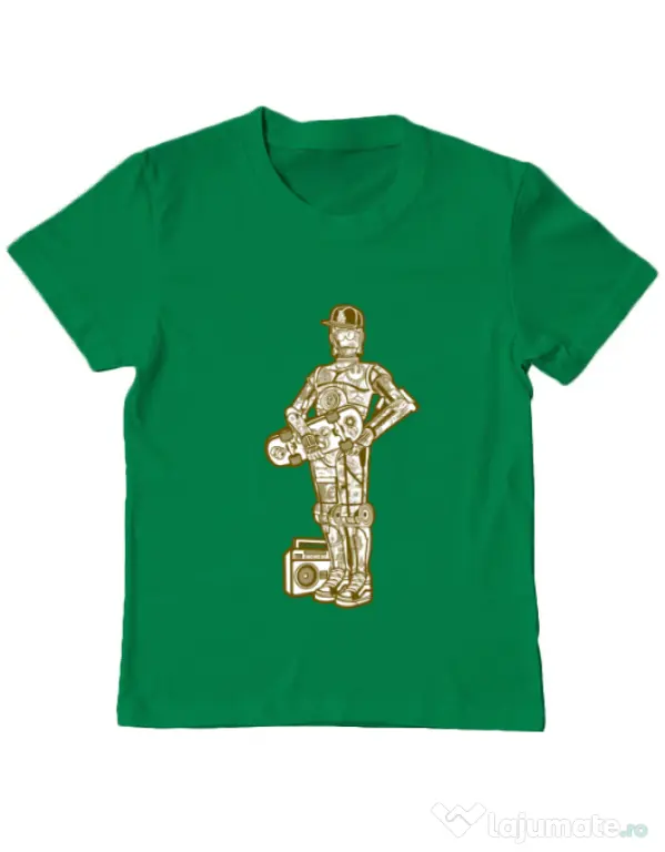 Tricou ADLER copil Street C3PO Verde mediu