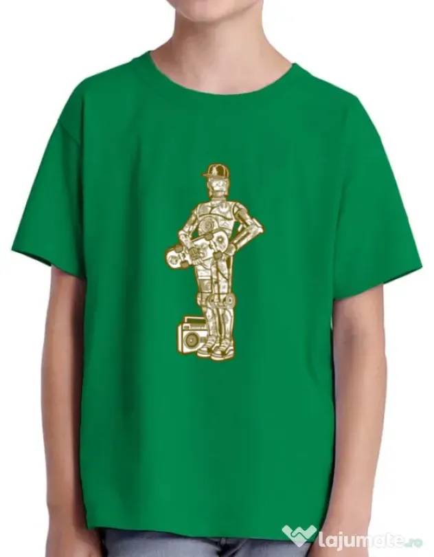 Tricou ADLER copil Street C3PO Verde mediu