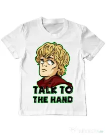 Tricou ADLER copil Talk to the hand Alb