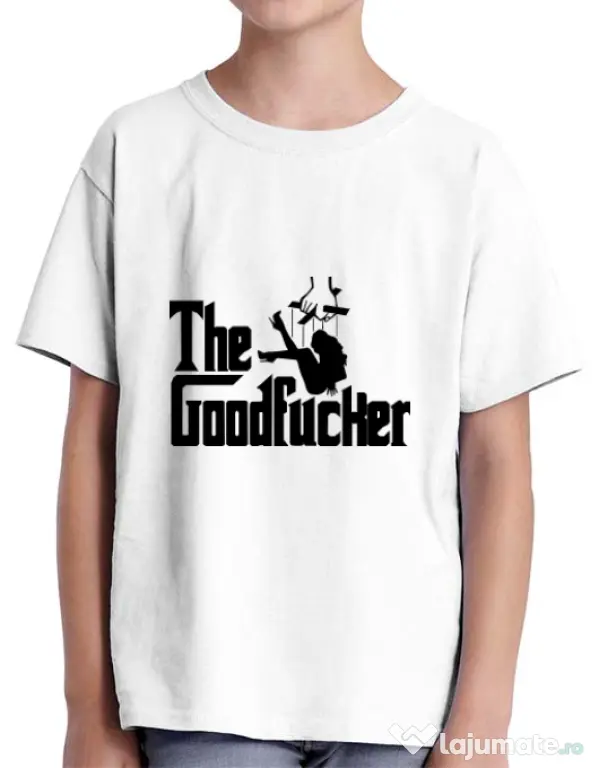 Tricou ADLER copil The goodfucker Alb