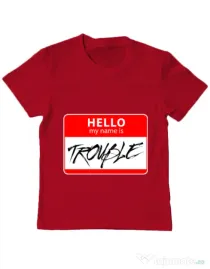 Tricou ADLER copil Trouble Rosu