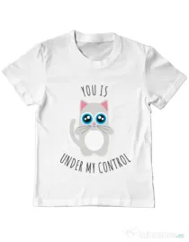 Tricou ADLER copil Under my control Alb