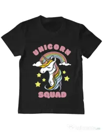 Tricou ADLER copil Unicorn squad Negru