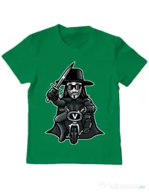 Tricou ADLER copil Vendetta Biker Verde mediu