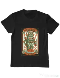 Tricou ADLER copil Vintage Robot Negru
