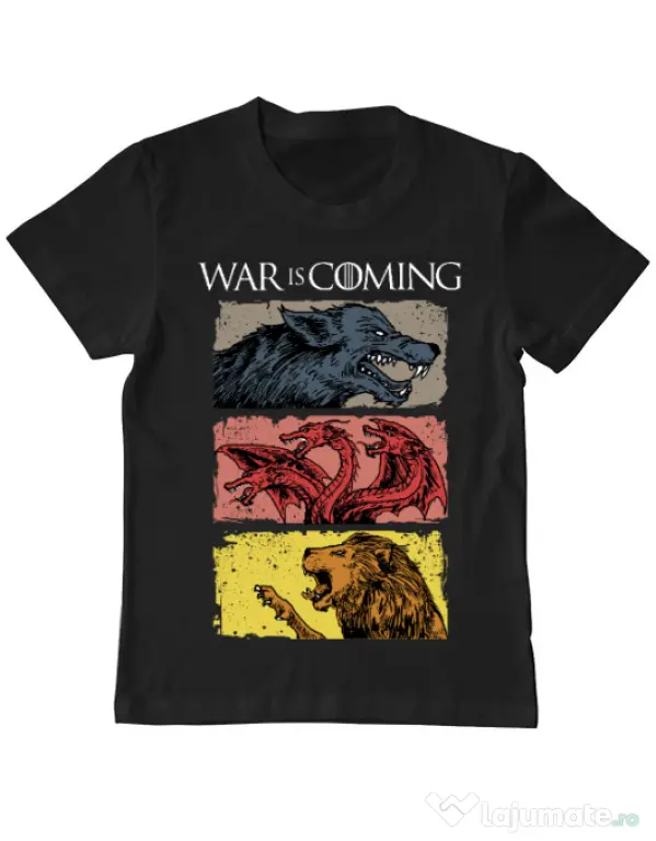 Tricou ADLER copil War is coming Negru
