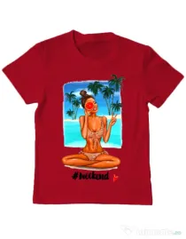Tricou ADLER copil Weekend Rosu
