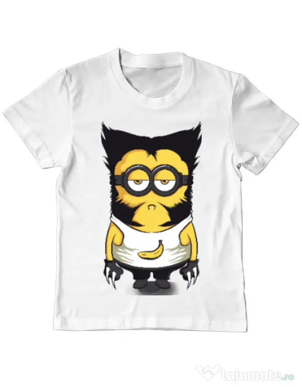 Tricou ADLER copil Wolve minion Alb