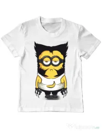 Tricou ADLER copil Wolve minion Alb