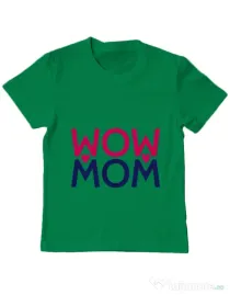 Tricou ADLER copil Wow mom Verde mediu