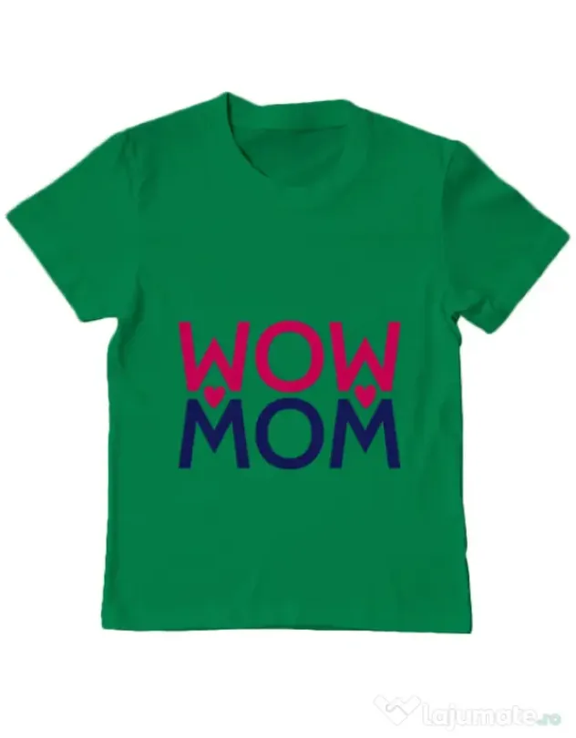 Tricou ADLER copil Wow mom Verde mediu