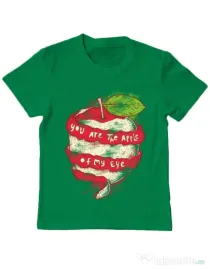 Tricou ADLER copil You are the apple of my eye Verde mediu