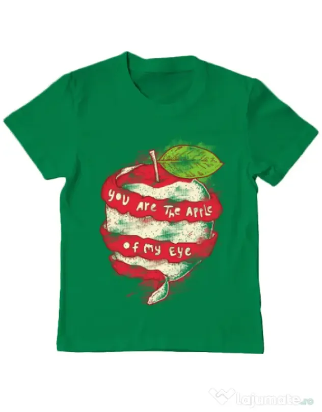 Tricou ADLER copil You are the apple of my eye Verde mediu