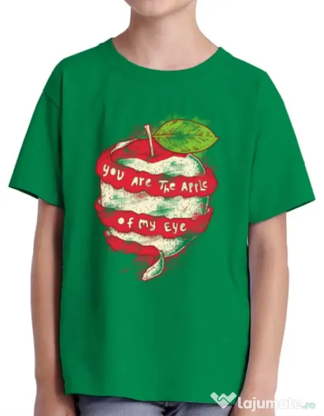 Tricou ADLER copil You are the apple of my eye Verde mediu