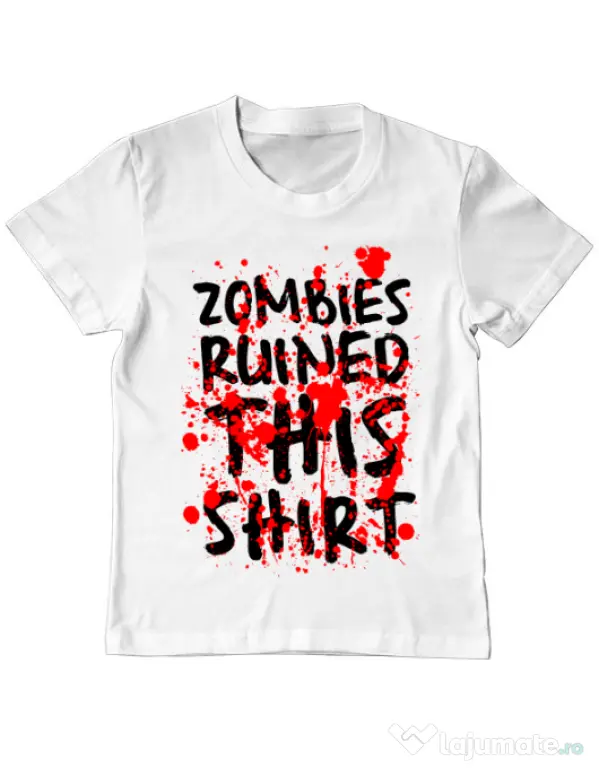 Tricou ADLER copil Zombies Alb
