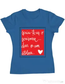 Tricou ADLER dama Nu am stilou Albastru azuriu