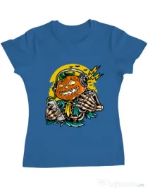 Tricou ADLER dama Pumpkin Music Albastru azuriu