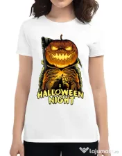 Tricou ADLER dama Jack o lantern Alb 
