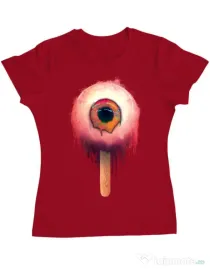 Tricou ADLER dama Eyesicle Rosu