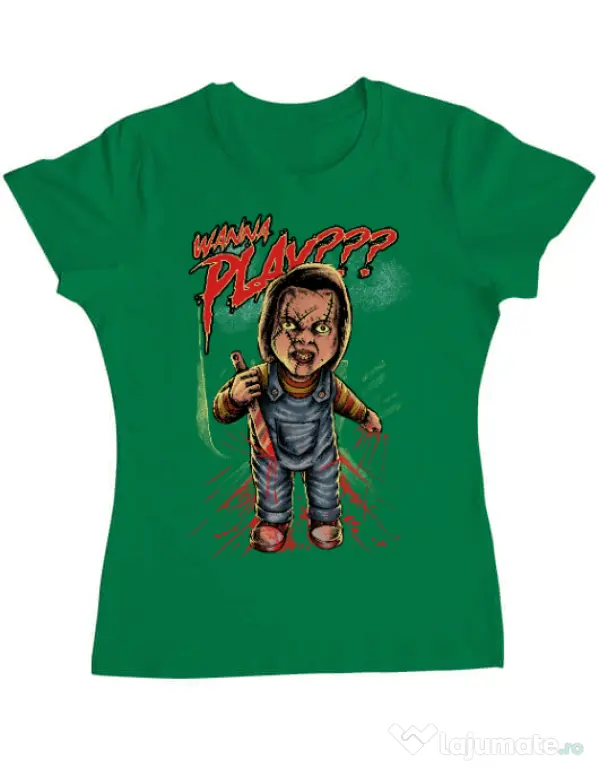Tricou ADLER dama Wanna play Verde mediu