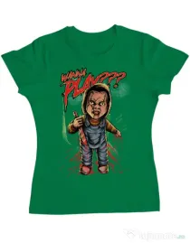 Tricou ADLER dama Wanna play Verde mediu